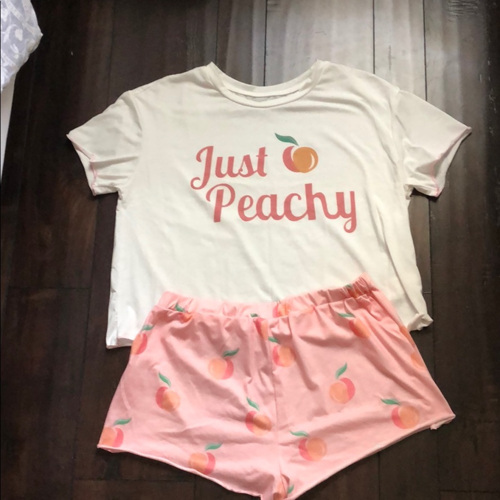 “Just Peachy” pajama set
